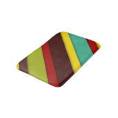 Farbige Diagonalstreifen Badematte (Schrägansicht)