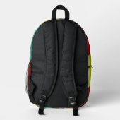 Farbige Diagonalstreifen Bedruckter Rucksack (Rückseite)