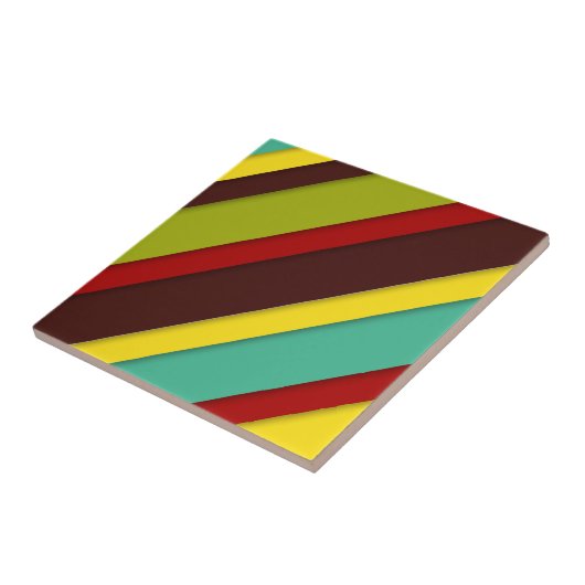 Farbige Diagonalstreifen Fliese (Seite)