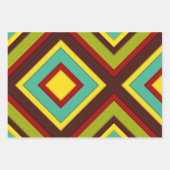 Farbige Diagonalstreifen Geschenkpapier Set (Vorderseite 3)
