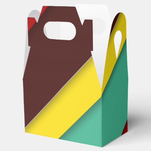 Farbige Diagonalstreifen Geschenkschachtel (Geöffnet)