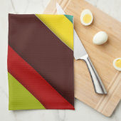 Farbige Diagonalstreifen Geschirrtuch (Viertel Falte)