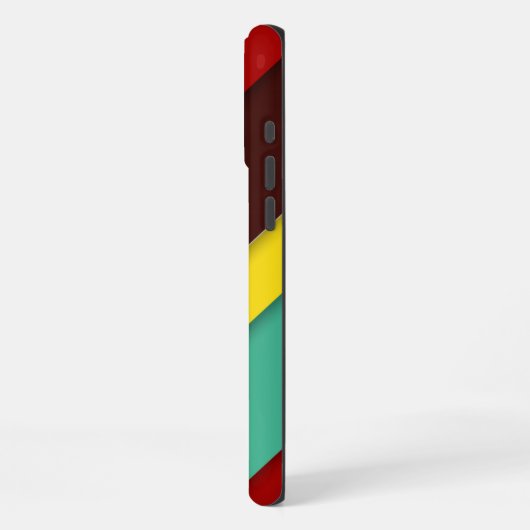 Farbige Diagonalstreifen iPhone Hülle (Linke Seite)
