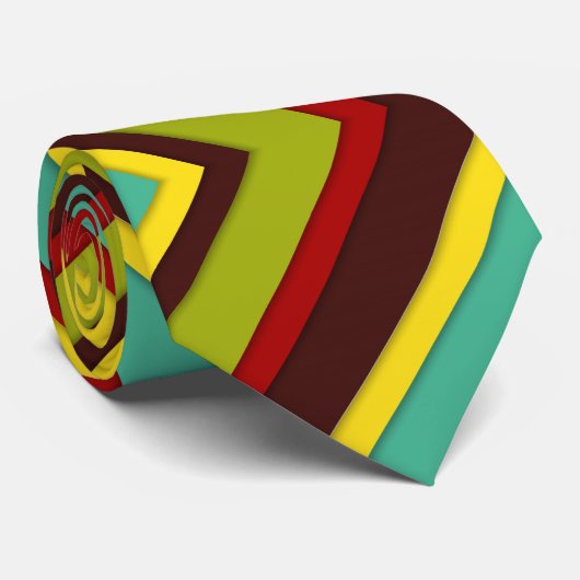 Farbige Diagonalstreifen Krawatte (Gerollt)