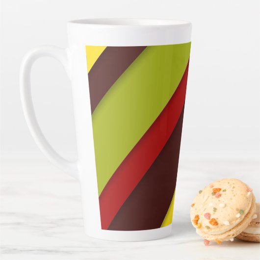 Farbige Diagonalstreifen Milchtasse (Beispiel)