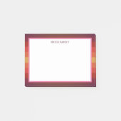 Farbige Diagonalstreifen Retro Post-it Klebezettel (Vorderseite)