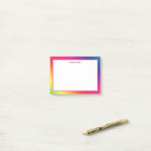 Farbige Diagonalstreifen Retro Post-it Klebezettel (Auf Schreibtisch)