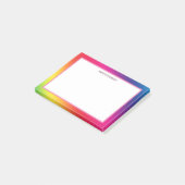 Farbige Diagonalstreifen Retro Post-it Klebezettel (angewinkelt)