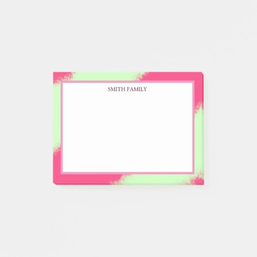 Farbige Diagonalstreifen Retro Post-it Klebezettel (Vorderseite)