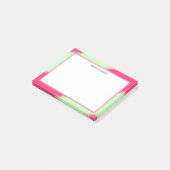 Farbige Diagonalstreifen Retro Post-it Klebezettel (angewinkelt)