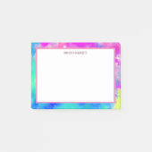 Farbige Diagonalstreifen Retro Post-it Klebezettel (Vorderseite)