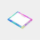 Farbige Diagonalstreifen Retro Post-it Klebezettel (angewinkelt)