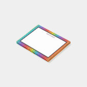 Farbige Diagonalstreifen Retro Post-it Klebezettel (angewinkelt)