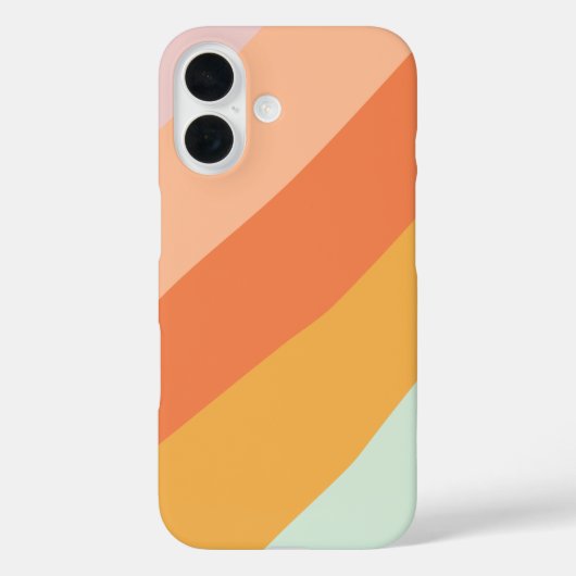 Farbige Diagonalstreifen Retro Sweet Candy Pasty Case-Mate iPhone Hülle (Rückseite)