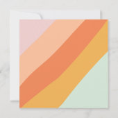 Farbige Diagonalstreifen Retro Sweet Candy Pasty Dankeskarte (Rückseite)