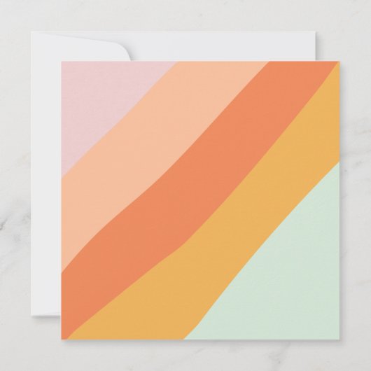 Farbige Diagonalstreifen Retro Sweet Candy Pasty Dankeskarte (Rückseite)