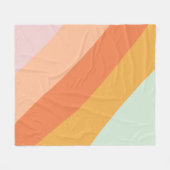Farbige Diagonalstreifen Retro Sweet Candy Pasty Fleecedecke (Vorderseite (Horizontal))