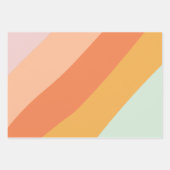 Farbige Diagonalstreifen Retro Sweet Candy Pasty Geschenkpapier Set (Vorderseite 3)