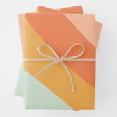 Farbige Diagonalstreifen Retro Sweet Candy Pasty Geschenkpapier Set (Beispiel)