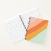 Farbige Diagonalstreifen Retro Sweet Candy Pasty Notizblock (Innenseite)