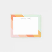 Farbige Diagonalstreifen Retro Sweet Candy Pasty Post-it Klebezettel (Vorderseite)