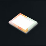 Farbige Diagonalstreifen Retro Sweet Candy Pasty Post-it Klebezettel<br><div class="desc">Ein lustiges Retro geometrisches diagonales Streifen Grafik-Design in einer niedlichen Farbpalette von Orange,  Gelb,  Pfirsich,  Korallen,  Pastellrosa und Pfefferminzgrün,  personalisiert mit Namen oder Wortlaut Ihrer Wahl.</div>