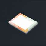 Farbige Diagonalstreifen Retro Sweet Candy Pasty Post-it Klebezettel<br><div class="desc">Ein lustiges Retro geometrisches diagonales Streifen Grafik-Design in einer niedlichen Farbpalette von Orange,  Gelb,  Pfirsich,  Korallen,  Pastellrosa und Pfefferminzgrün,  personalisiert mit Namen oder Wortlaut Ihrer Wahl.</div>