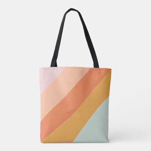 Farbige Diagonalstreifen Retro Sweet Candy Pasty Tasche (Rückseite)