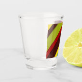 Farbige Diagonalstreifen Schnapsglas (Links)