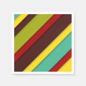 Farbige Diagonalstreifen Serviette (Vorderseite)