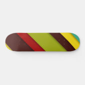 Farbige Diagonalstreifen Skateboard (Horizontal)