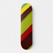 Farbige Diagonalstreifen Skateboard (Vorne)