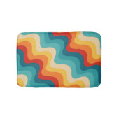 Farbige Diagonalwellen im Retrostil Badematte (Vorderseite)