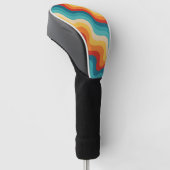 Farbige Diagonalwellen im Retrostil Golf Headcover (angewinkelt)