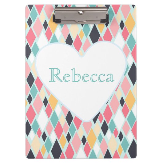 Farbige Diamanten Klemmbrett (Vorderseite)