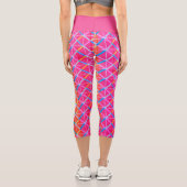 Farbige Diamantformen Capri Leggings (Rückseite)