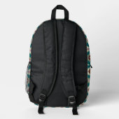 Farbige Diamantformen gemustert Bedruckter Rucksack (Rückseite)