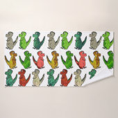 Farbige Dinosaurier Badehandtuch (Badehandtuch)