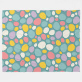 Farbige Dinosaurier-Eier Fleecedecke (Vorderseite (Horizontal))