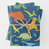Farbige Dinosaurier Geschenkpapier Set (Beispiel)