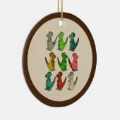 Farbige Dinosaurier Keramik Ornament (Rechts)