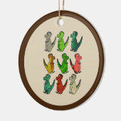 Farbige Dinosaurier Keramik Ornament (Links)
