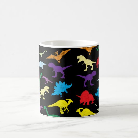 Farbige Dinosaurier Kids Pattern Kaffeetasse (Mittel)