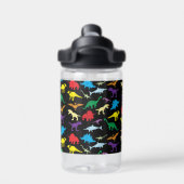 Farbige Dinosaurier Kids Pattern Trinkflasche (Rückseite)