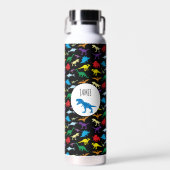 Farbige Dinosaurier Kids Pattern Trinkflasche (Vorne)