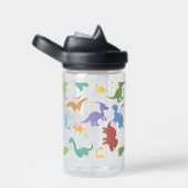 Farbige Dinosaurier Kinder Personalisiert Trinkflasche (rechts)