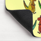 Farbige Dinosaurier Mousepad (Ecke)