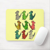Farbige Dinosaurier Mousepad (Mit Mouse)