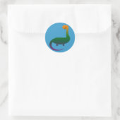 Farbige Dinosaurier-Stickers Runder Aufkleber (Tasche)