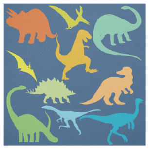 Farbige Dinosaurier Stoff